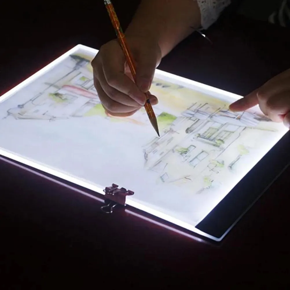 A4 LED dibujo tableta pintura tablero copia Pad escritura bocetos LED luz pad