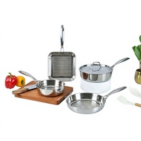 Wajan Goreng Stainless Steel Cooker King Multi-ukuran 24-inci, Loyang Panggang Besar, Set Peralatan Masak Induksi, Tersedia dalam Ukuran Kustom