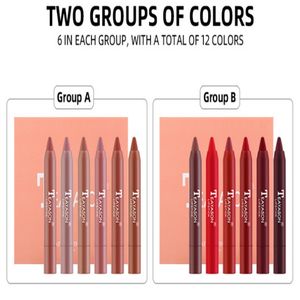TEAYASON High Saturation Anti-Halo Lip Gloss Gift Set 6 colores de moda Easy Coloring Mineral Stick Velvet Matte 5g - Product Image 6