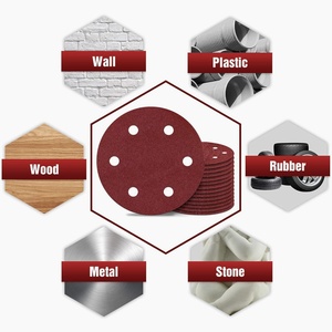 Haute Performance 9 pouces <span class=keywords><strong>225</strong></span> mm ponceuse à cloisons sèches bricolage <span class=keywords><strong>disque</strong></span> <span class=keywords><strong>abrasif</strong></span> dureté moyenne avec 6 trous papier de verre crochet boucle disques de ponçage - Product Image 3