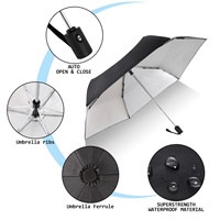 Paraguas Plegable Automático Moderno y Resistente de Alta Calidad para Negocios, con Impresión de Logotipo Personalizado, Uso Promocional, Ligero, 300g