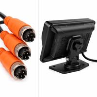 Cámara de Reversa para Camión AHD 1080P de 7 Pulgadas y 4 Canales con Detección de Peatones por IA, Sistema de Monitoreo de Punto Ciego y Anti-Robo de Combustible, Visión Nocturna