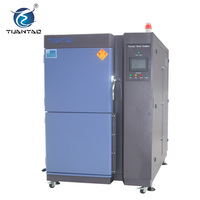 Chambre d'essai thermique bizonne 50L pour test de choc froid et chaud, testeur d'impact pour petits composants électroniques et test de fiabilité PCBA