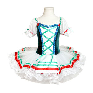 Vestido de Ballet Profesional para Niñas, Diseño Folclórico Tradicional, Estilo Campesino, para Representaciones de Copllia y Giselle - Product Image 5