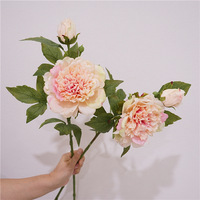 Pivoines artificielles de haute qualité à 2 têtes, toucher réel, fleurs douces et hydratantes, décoration de luxe pour la maison, arrangements floraux, mariage