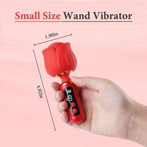 LED-Display Rote Rose Vibrator Kabelloser Rosen-Massager Rotierender Klitoris-Vibrator Weibliches Masturbationsspielzeug für Erwachsene - Product Image 4