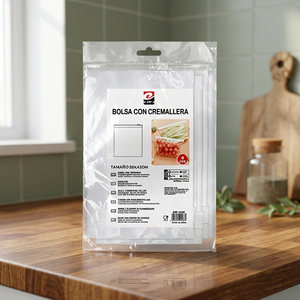 Sacchetti in Plastica PE Erpsl per Conservazione Alimenti 35x45cm con Chiusura a Fibbia Capacità 3-6L per Mantenere la Freschezza - Product Image 3
