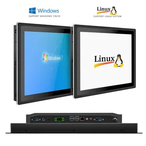 12 13 15-Zoll-Touchscreen-Steuerung Wasserdichtes eingebettetes Tablet Aio Computer Pcap Industrial Linux Tablet PC für Windows
