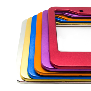 Marco de matrícula de aleación de aluminio transfronterizo estándar americano, modificación de coche negro con adaptación de proceso UV - Product Image 3