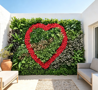 Panneaux de haie verticale décoratifs pour intérieur, en buis, plantes vertes, fausse herbe artificielle, mur végétal
