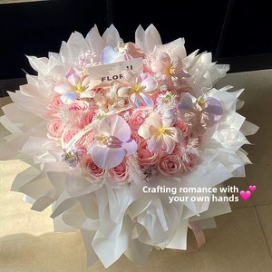 Bouquet de <span class=keywords><strong>fleurs</strong></span> artificielles éternelles 2026 fait main DIY – Cadeau d'anniversaire pour fille, Saint-Valentin, remise de diplôme, ou nouvelle maison - Product Image 4