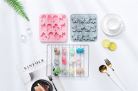 Moule en silicone à 12 cavités, design animaux, de qualité alimentaire, réutilisable, mignon, magnétique, pour chocolat, bonbons et glaçons DIY