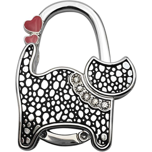 Gancho Plegable para Bolso de Marca Privada, Diseño de Gato de Dibujos Animados, Colgador Metálico para Bolso, Soporte Personalizado para Bolso, Gancho para Borde de Mesa, Directo de Fábrica - Product Image 1