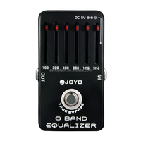 JOYO Pédale d'effet de guitare durable en alliage d'aluminium JF-11 à 6 bandes certifiée CE pour instruments à cordes