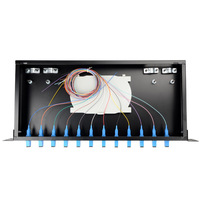 Kotak Terminal Serat Optik 2026 HOT 1U SC/UPC FOPP 12 Port Panel Patch Serat Optik 19 Inch Tipe Frame Rakit Rak