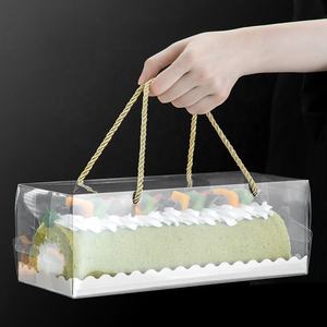 Contenitore <span class=keywords><strong>per</strong></span> Torte in Plastica Trasparente Rettangolare con Manico, Portatile, <span class=keywords><strong>per</strong></span> <span class=keywords><strong>Pasticcerie</strong></span> e Negozi di Dolci - Product Image 1