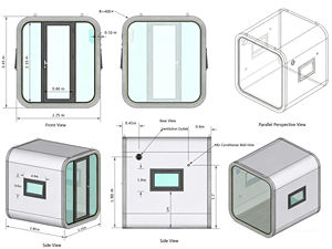 Sinoy Solo $1499 Casa Prefabbricata Apple con Ufficio, Alimentata a Energia Solare, 8ft 12ft, Casa Container Pronta per <span class=keywords><strong>la</strong></span> Spedizione - Product Image 5