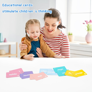 Enfants âgés de <span class=keywords><strong>3</strong></span> à 8 mots de vue Flashcards pour cartes d'affirmation préscolaires imprimant les deux côtés cartes à <span class=keywords><strong>jouer</strong></span> imprimées personnalisées - Product Image 6