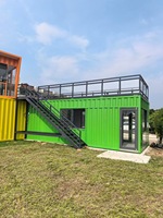 Maison conteneur à structure en acier robuste, cabine modulaire pliable durable, bureau mobile résistant aux intempéries pour la construction en extérieur