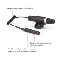 Lunette de visée laser rouge et verte 532 nm en alliage d'aluminium, batterie rechargeable, bouton de commande à distance 20 mm, réglable, tactique