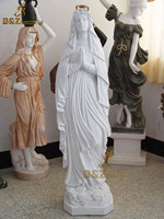 Statue de la vierge marie en marbre, prière musulmane, Statue d'église, notre-dame des gourde, extérieur