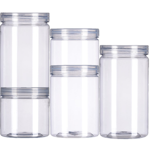 Contenedor Grande de Plástico para Empacar Alimentos, Frascos de PET a Prueba de Humedad para Dulces y Galletas, Botella de Plástico con Tapa de Plástico o Aluminio - Product Image 3