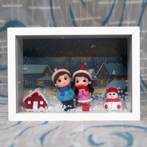 Hiện đại sang trọng vài con búp bê hiển thị Khung 4x6 bóng hộp hình ảnh khung Home DIY Hình ảnh có sẵn 5x7 8x10 18x24 24x36 gỗ hộp - Product Image 4