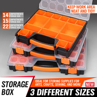 Boîte de rangement multifonctionnelle en plastique PP pour pièces de quincaillerie, organiseur de vis, boîte à outils d'assortiment
