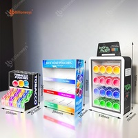 Présentoirs en acrylique à 6 niveaux pour sachets de chewing-gum, pour les magasins de tabac