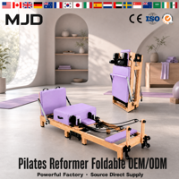 Logo Kustom Lipat Pilates Reformer Kayu Peralatan Kebugaran Profesional untuk Studio dan Rumah Harga Grosir Langsung dari Pabrik CE