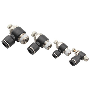 Conector de Tubo de Aire Neumático Ajustable Liyuan SL8-02, Válvula Reguladora de Velocidad, Material de Cobre, Piezas Neumáticas - Product Image 3