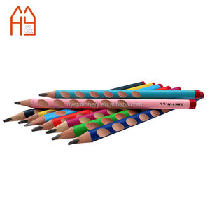 Matite con impugnatura triangolare spessa per bambini, set di 12 matite ergonomiche per scrittura, HB pre-affilate, articoli scolastici - Product Image 2