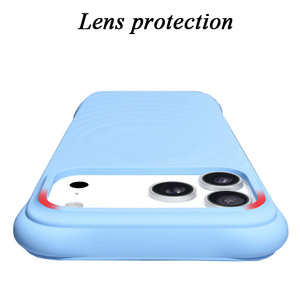 <span class=keywords><strong>Cover</strong></span> in Silicone Magnetica Wireless per <span class=keywords><strong>iPhone</strong></span> 17-14 Antiurto Anti-caduta con Protezione Lente Rialzata e Texture Ondulata - <span class=keywords><strong>5</strong></span> Colori Disponibili - Product Image 4