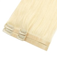 Extensions de cheveux vietnamiennes 100 % Remy en gros, à clipser, double trame, clips invisibles en acier inoxydable, logo personnalisé pour salon, livraison rapide