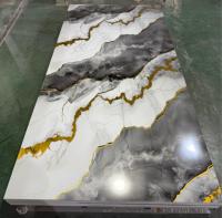 Panneau mural moderne en PVC effet marbre brillant, résistant à l'eau et au feu, pour la maison et la salle de sport, directement de l'usine