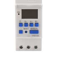 CHRE THC15A Mini 12V DC Digital Portabel Ramah Lingkungan Bahan PC Pengontrol Bel Dering Timer Detik Sakelar Harian Dapat Diprogram 16A