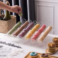 Support de présentation en acrylique pour donuts, macarons, biscuits, plateaux à desserts, présentoir surélevé, emballé dans un carton