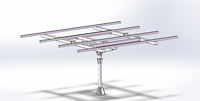 Système de suivi solaire à double axe 3 kW pour 6 panneaux photovoltaïques, kit de support de suivi solaire automatique à 2 axes pour montage au sol