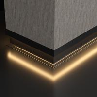 Plinthe LED personnalisée avec éclairage encastré, plinthe lumineuse en aluminium pour hôtel, bureau, appartement