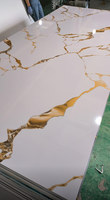 Panel de Pared con Vetas Doradas UV, Revestimiento de Pared con Acabado Metálico de Lujo para Interiores Residenciales y Comerciales de Primera Calidad
