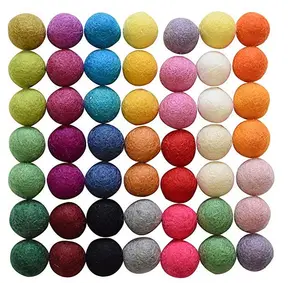 Bricolage artisanat 50mm boules de laine faites à la main 5cm <span class=keywords><strong>pompons</strong></span> en feutre de laine pour le festival - Product Image 1