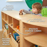 Muebles Montessori de Madera Natural para Niños, Reggio, Aprendizaje Temprano, Guardería, Preescolar, Juego de Equipamiento para Aula