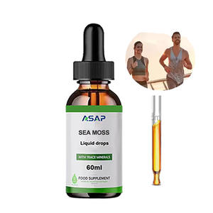 OEM Etiqueta Privada Irlandés SeaMoss Líquido Vitaminas Aceite de Semilla Negra 60ML Suplemento Gotas de Musgo de Mar - Product Image 1