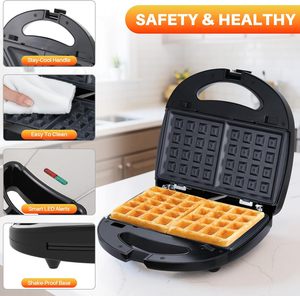 Machine à sandwich 3-en-1 en gros, appareil électrique de petit-déjeuner 750W, gaufrier 3-en-1, presse panini électrique domestique, grille-pain SW001 - Product Image 4