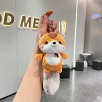 Dessin animé en peluche sac à dos pendentif mariage poupée en gros en peluche petit écureuil animaux poupée porte-clés