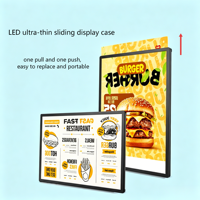Boîte à lumière LED ultra-mince 50x70MM en verre trempé avec cadre en aluminium pour usage commercial – Vente en gros