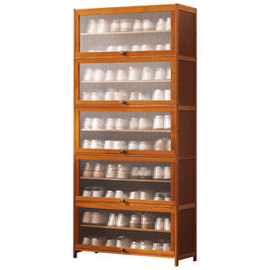 <span class=keywords><strong>Scarpiera</strong></span> Alta in Bambù <span class=keywords><strong>per</strong></span> Ingresso, Ultra-Sottile, Multistrato, Design Moderno, Portascarpe <span class=keywords><strong>per</strong></span> Uso in Corridoio - Product Image 5