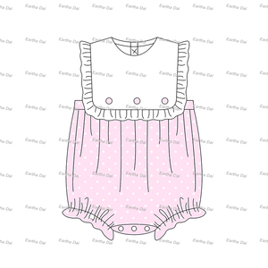 Bebek Tulumları Toptan Yazlık Bebek Giyim Setleri İsviçre Noktalı Dantel Kabarık Tulum Yenidoğan Bebek Tulum Setleri - Product Image 5