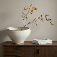 Pot de fleurs en céramique texturée fait main, blanc mat vieilli, pour plantes succulentes, décoration intérieure de table