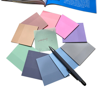 Papeterie personnalisée S3006, notes adhésives transparentes Morandi, bloc-notes 3x3'', notes adhésives colorées, notes adhésives imperméables, transparentes